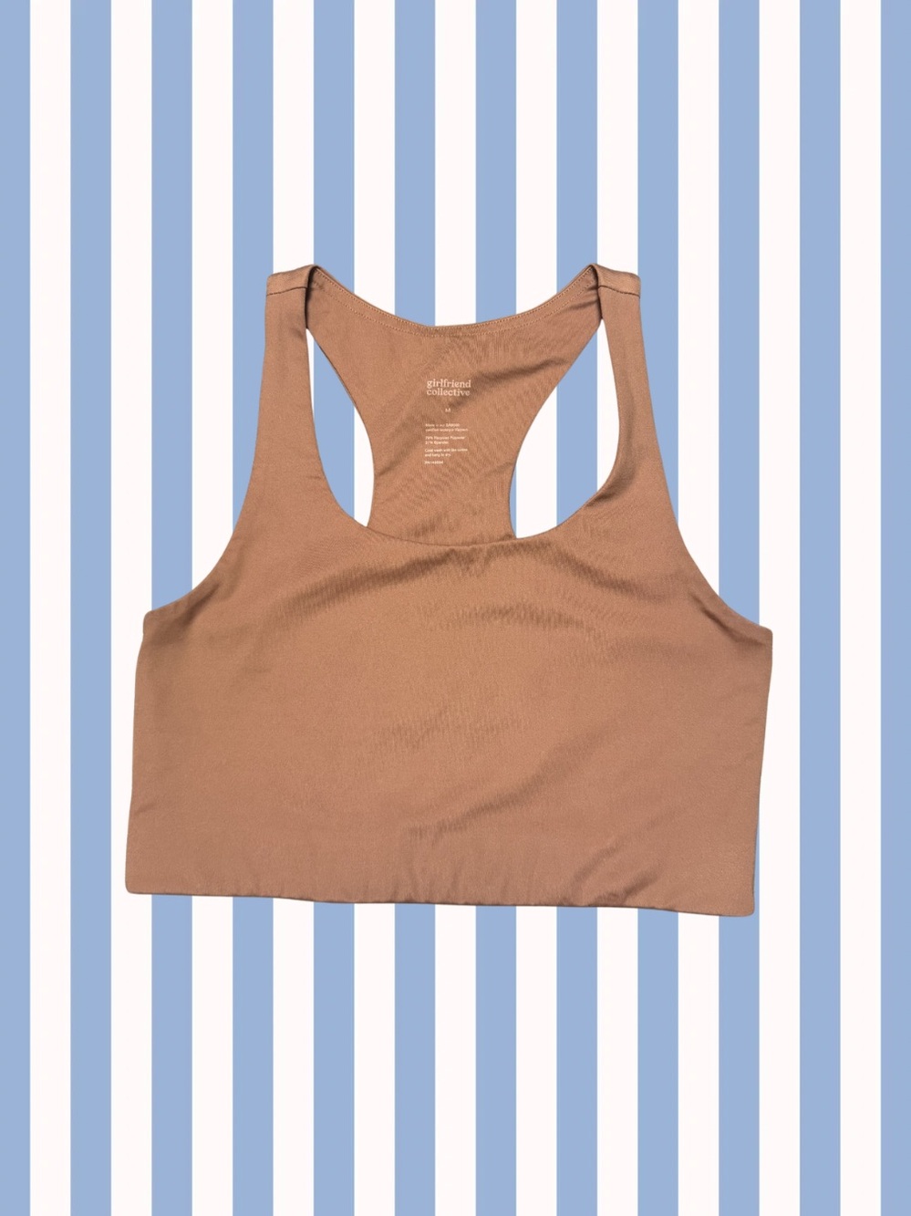 girlfriend collective - Rosey Nude- Racerback Brami - M